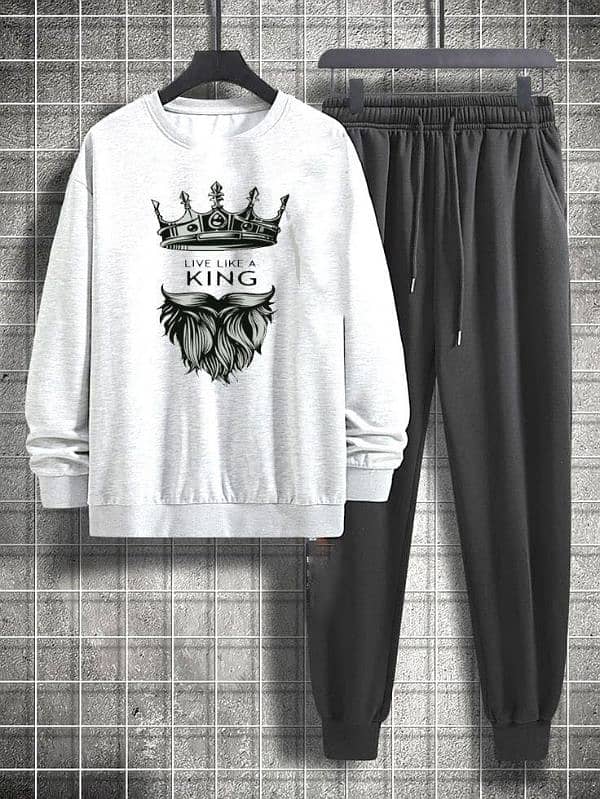 crown printed tracksuit 1