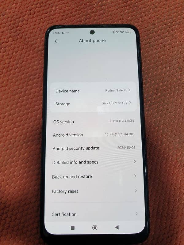 Redmi note 11 4+4 128 PTA approved 2
