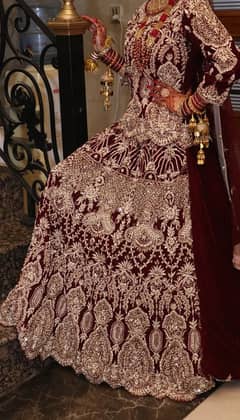 Bridal lehnga / Wedding wear / Velvet Barat dress for sale