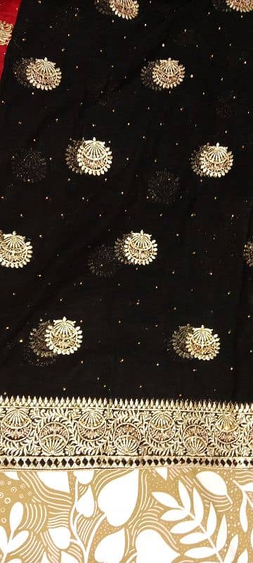 beautifully black sarhii with golden work 2