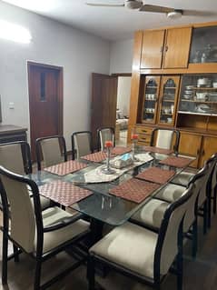 Glass Top Dining Table with Dining Chairs