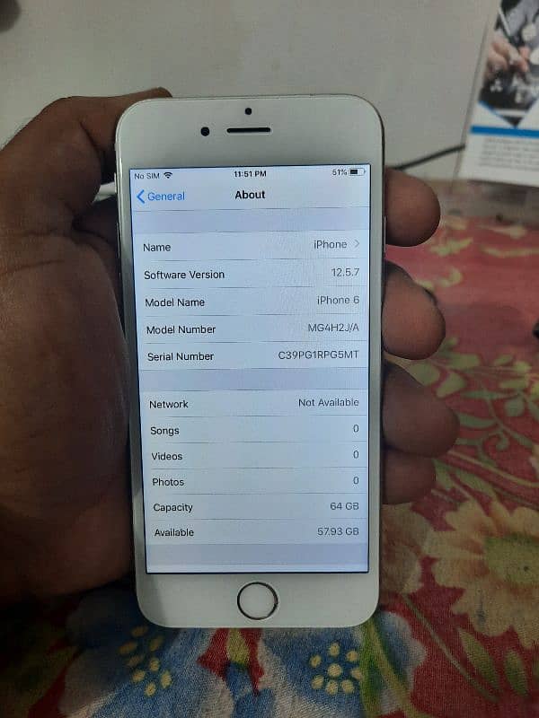 Iphone 6 PTA Approved 64GB. 6