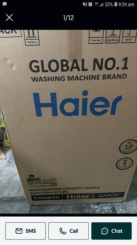 haier 90 1789 model washinge machine full automatic full load box pack 2