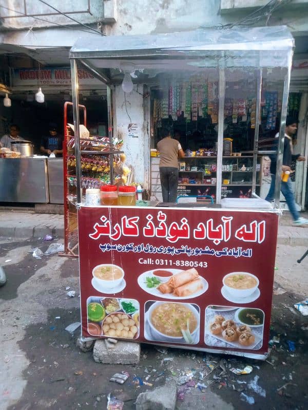 Full Steel ka bana hoa frunch fryz stall with 2 frayers 3