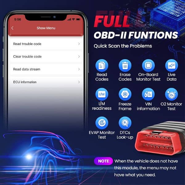 THINKDIAD Professional Car Diagnostic Scanner All Cars Life Time free 10