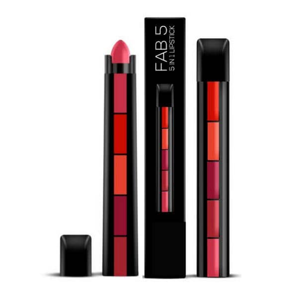 Five Colors in One Matte Lipstick Kit - Korean Beauty Lipgloss 0