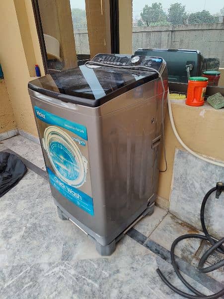 Haier fully automatic like new washing and dry machine for sale 2