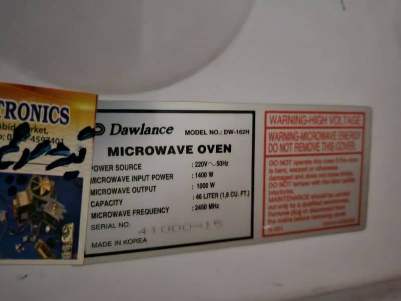 Dawlance 46 liter Oven 2