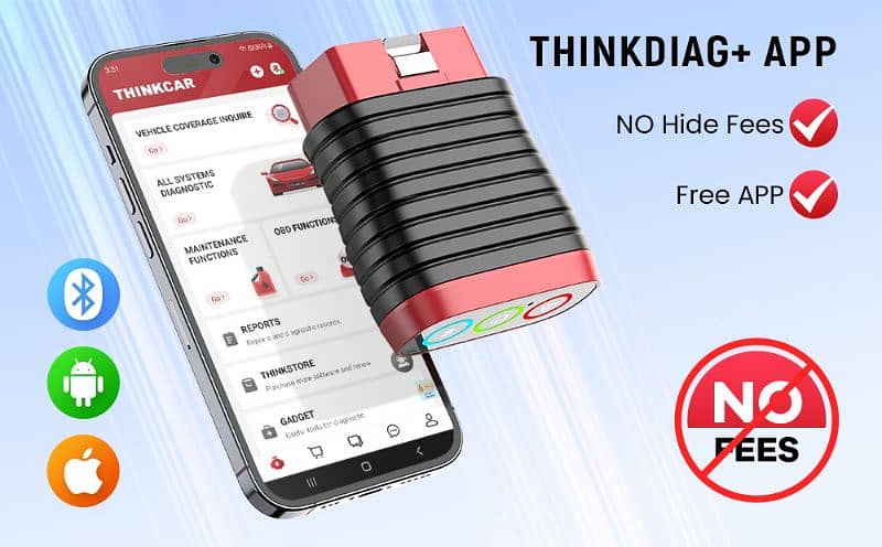 ThinkCar ThinkDiag Diagnostic Scanner Multi Car Brand Lifetime 5 reset 0