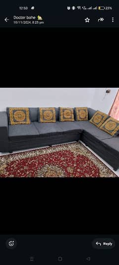 6 Seater L shape Sofa  15/16 Condition