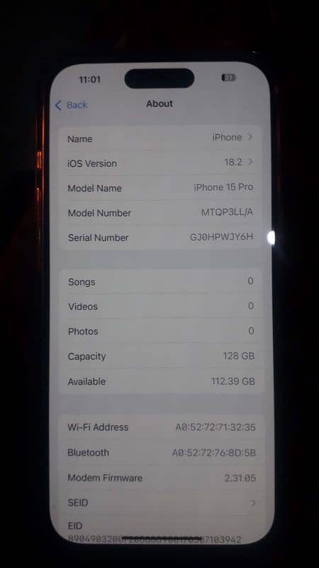 iphone 15 pro jv LLA model 10/10 condition 2