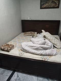 Wooden Bed, King Bed, Double bed wood and sheet