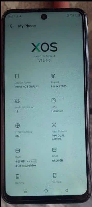 Infinix hot 30 play with box 8/64 3