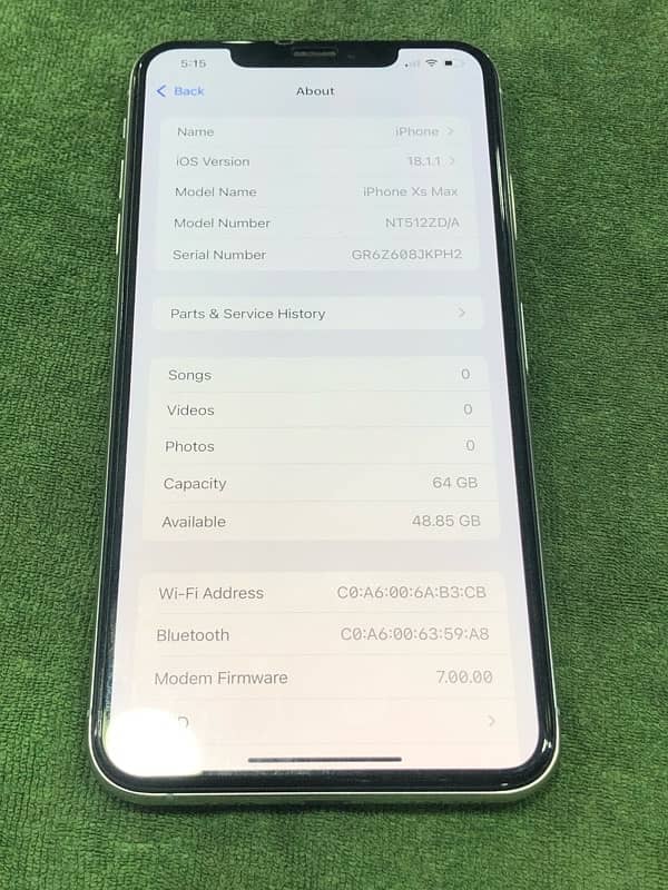 IPhone XS Max 64 GB PTA approved 5