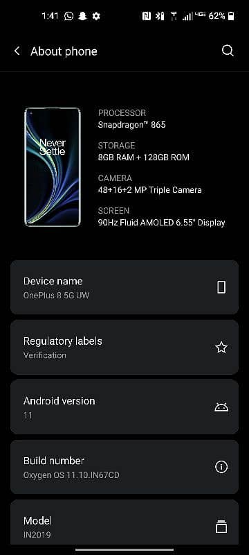 one plus 8 5g pta approved 5