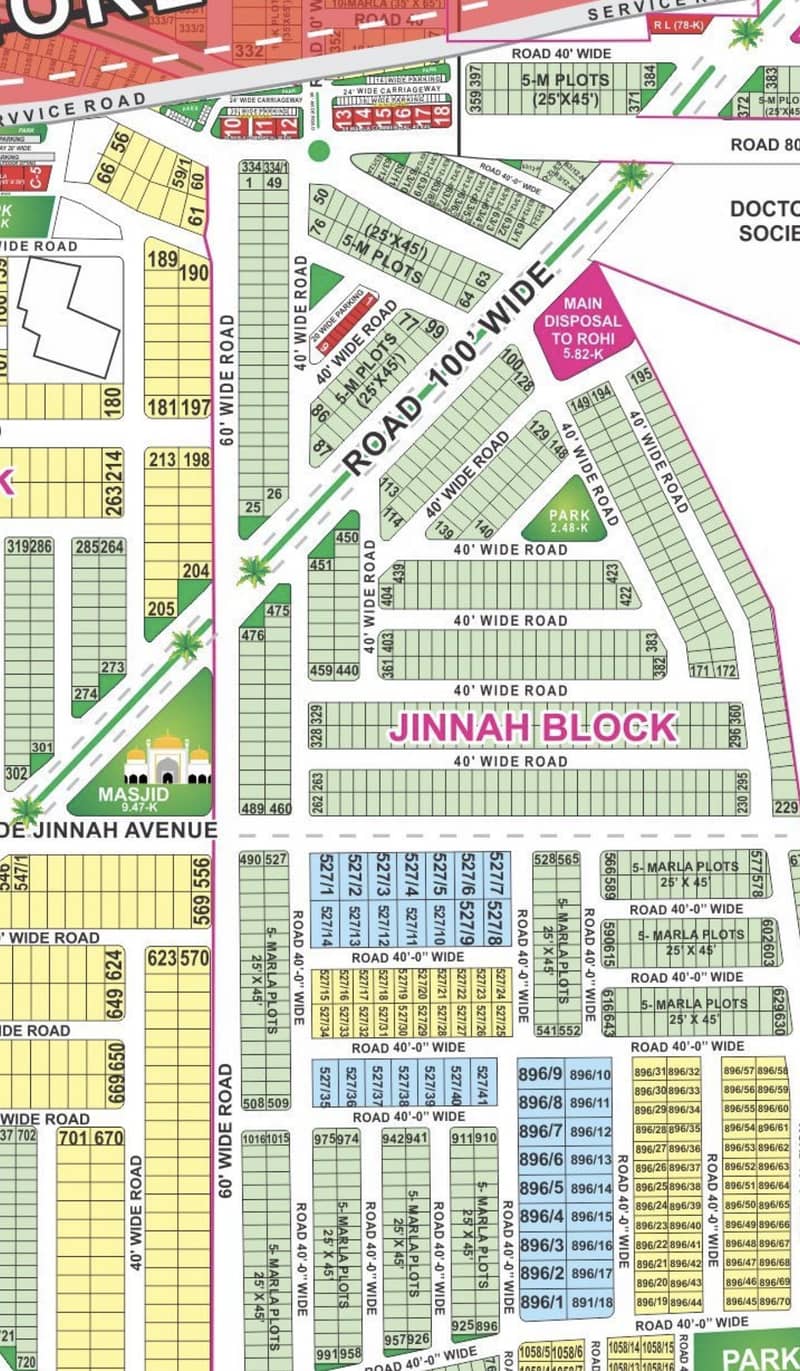 10 marla Builder location plot for sale in bahria town lahore Jinnah block 0