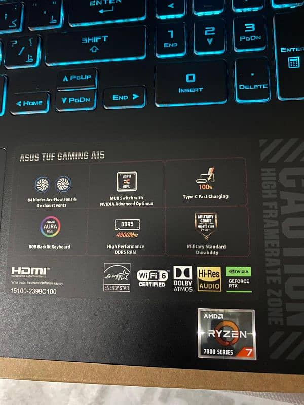 Asus TUF A15 Rtx 4060 8gb 140tdp 512gb 16gb ram gaming laptop 17