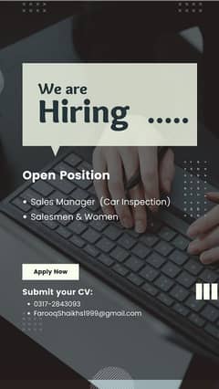 we are hiring salesman and women