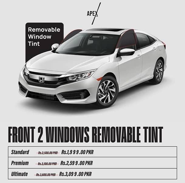 Custom Window Removeable tints For each Cars 6