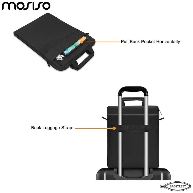 MOSISO Vertical Laptop Shoulder Bag For 13.3" - 14" Inch Laptop 4