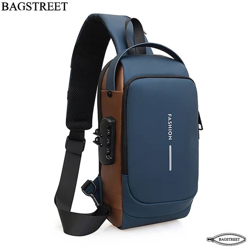 BAGSTREET Fashion Sling Bag With Combination Lock Crossbody Bag 3