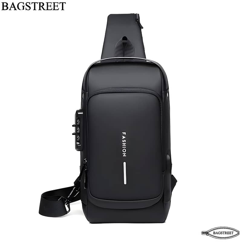 BAGSTREET Fashion Sling Bag With Combination Lock Crossbody Bag 4