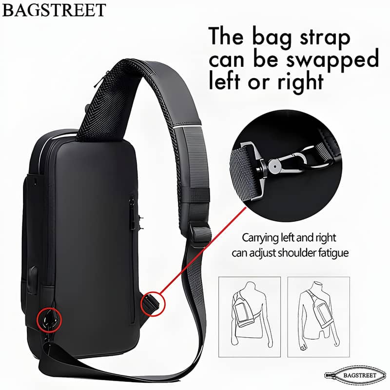 BAGSTREET Fashion Sling Bag With Combination Lock Crossbody Bag 5