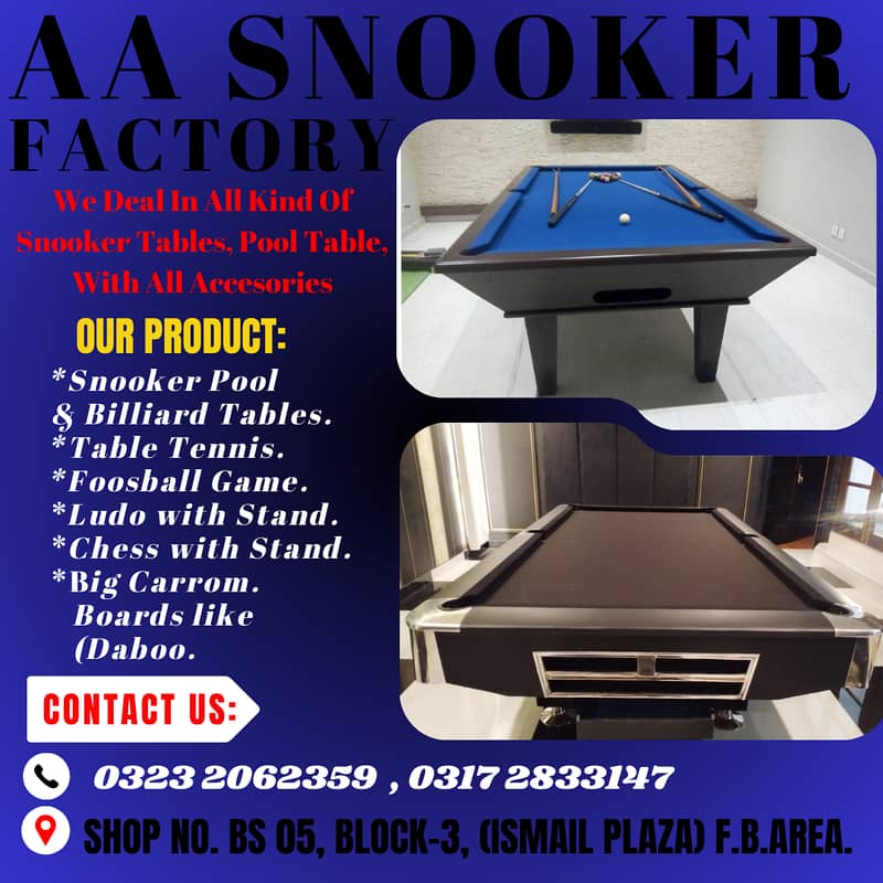 All Snooker Table Available Star/Wiraka/Shender/American/Rasson/Cues 0