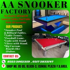 Snooker Table New & Used Available | Snooker Carpet Fittng/Rasson/Cues