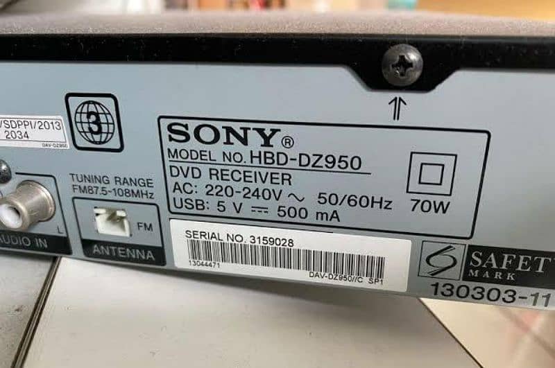 SONY HOME THEATRE EXTREMELY HEAVY BASS VIBRATION PRESSURE 3