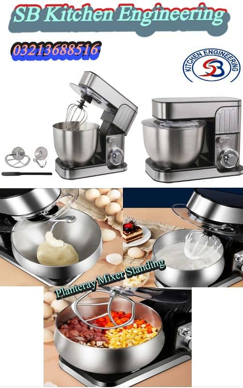 Dough mixer table stand 8L pizza oven fryer kitchen equipment Q 6