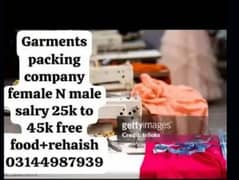 Garments factory packing stitching qualty checking work