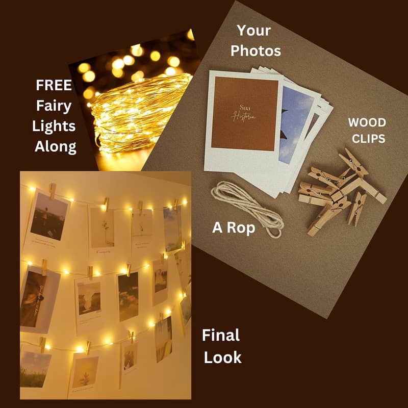 Wonderfull Home Decor items, Free fairy light with Polaroid, 3 Frames 14