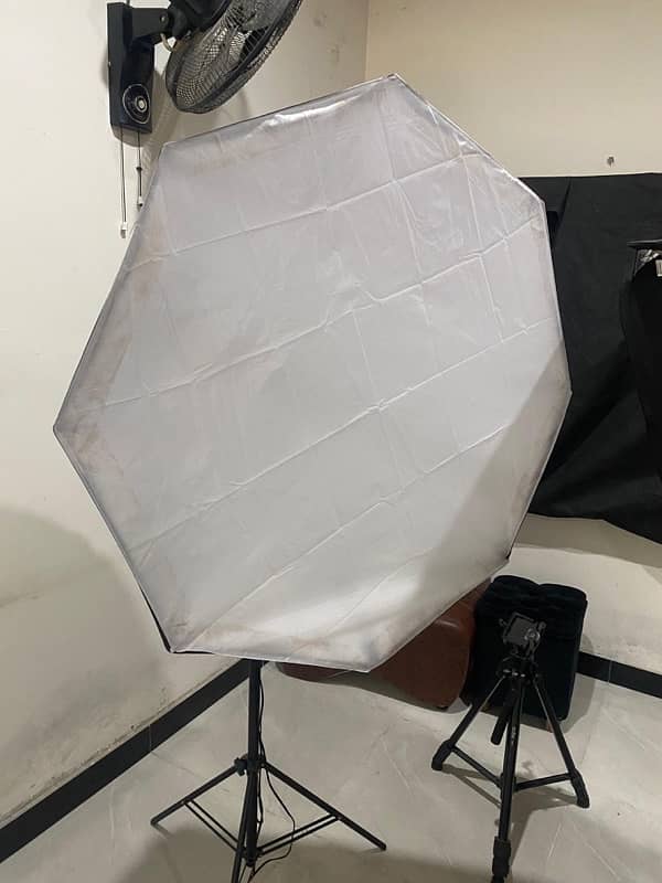 1 Soft Box 80mm With 4 Bulb 24 watt   / tripod / stand 3