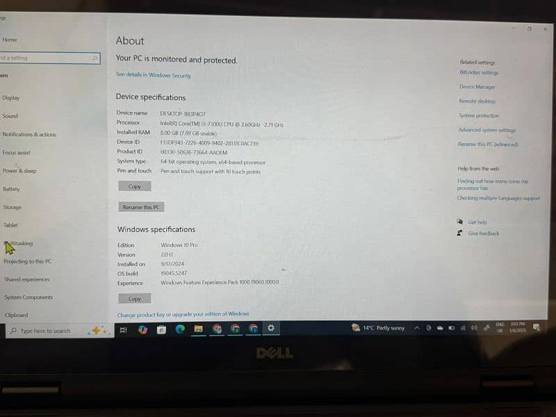 Dell Latitude 5289 2 in 1 Core i5 7th Gen  12.5″ X360 Touch Screen 4