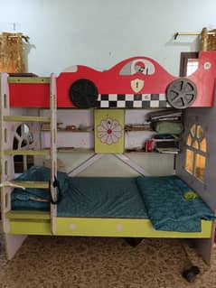 kids bunk bed lasani, double bes, used in fair condition