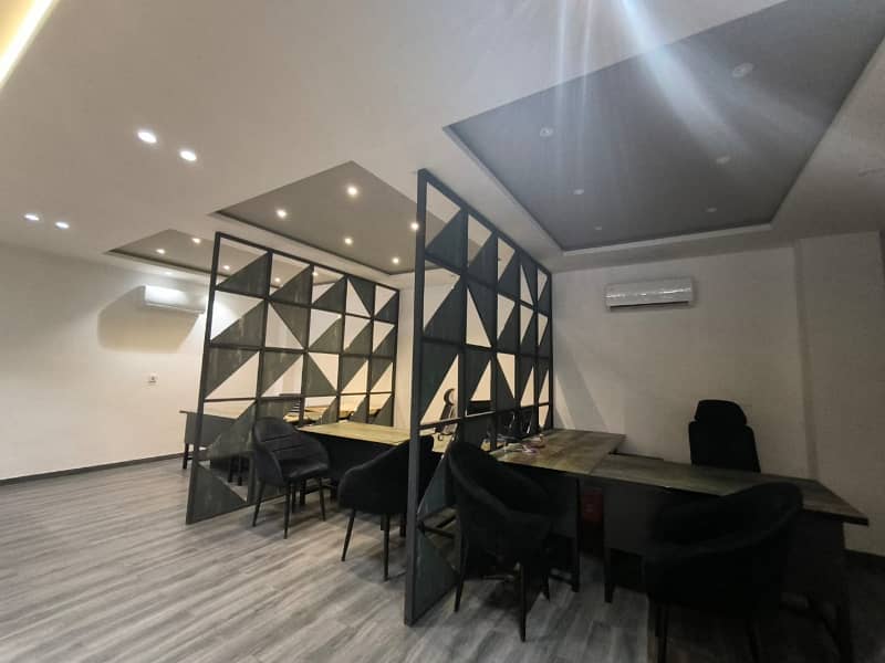 Furnished office space for rent in johar town for Silent office (Call center + Software house + Marketing office and other setup as you want) 3