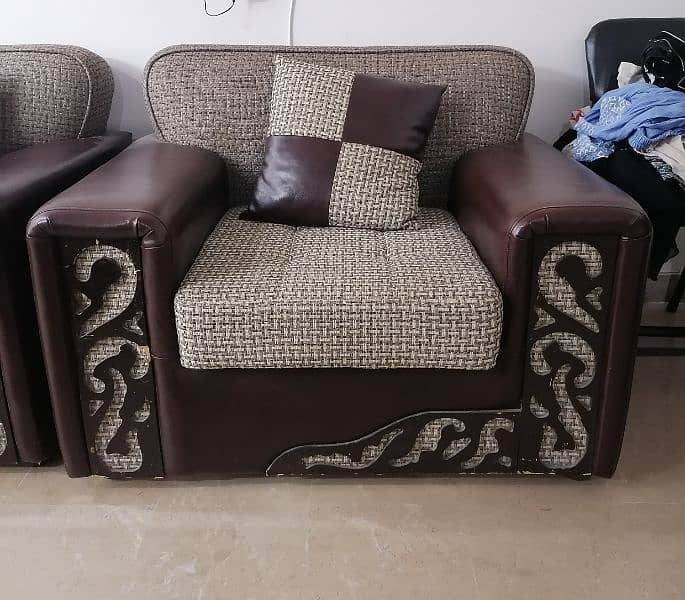 5 Seater Wood Sofas 2