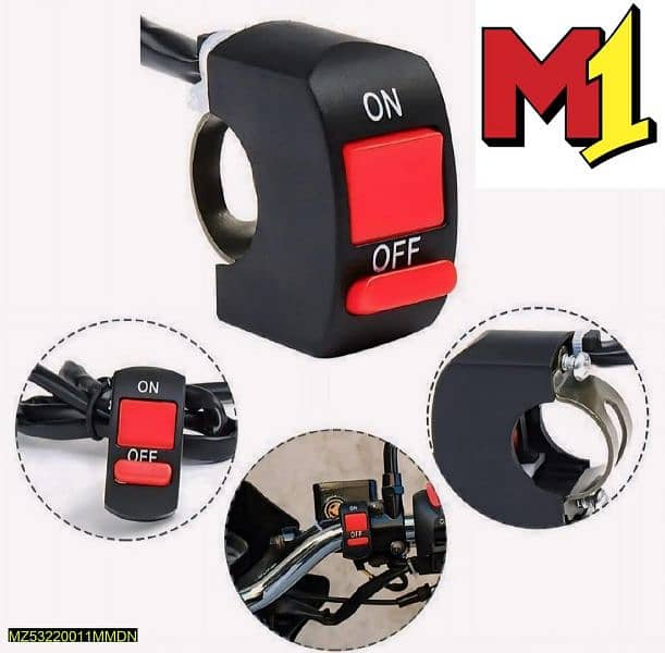 1 PC Motorbike on/off grip button 1