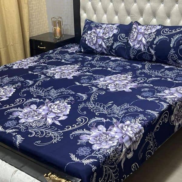 Blue printed Bed sheets 0