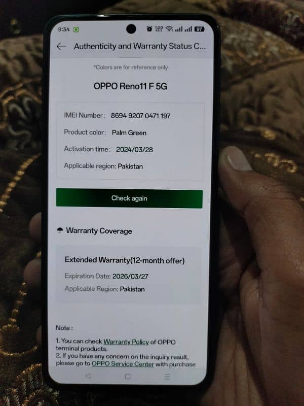 Oppo Reno 11F 5G 14 Months Warranty 10/10 Condition 3