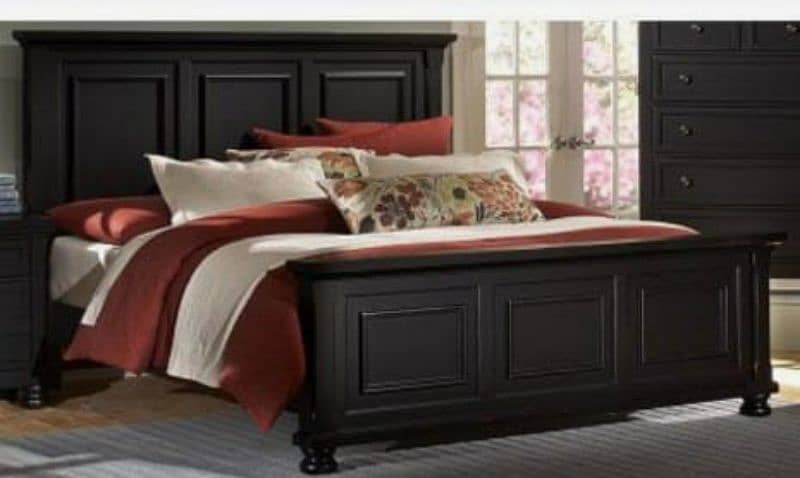 double bed set, king size bed set, sheesham wood bed set, furniture 8