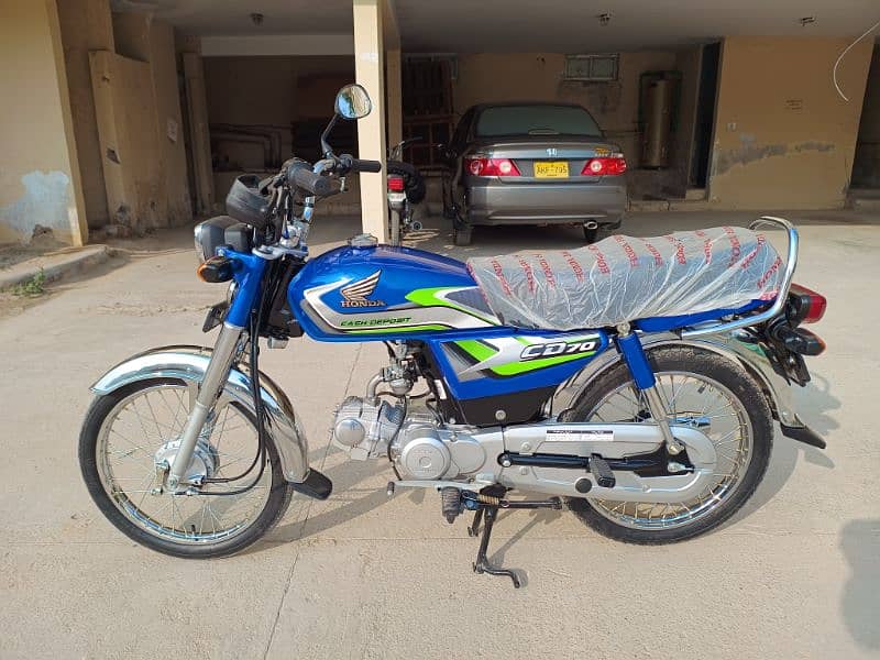 Blue Japanese Atlas Honda Cd-70 Only 2197 KMs Driven. 3