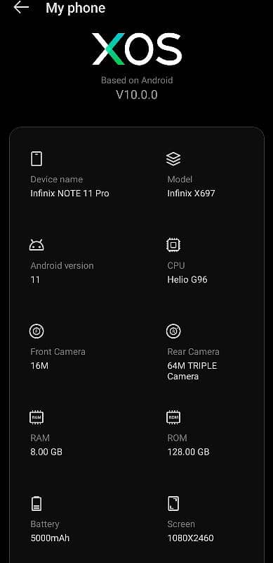 INFINIX NOTE 11 PRO 8+3GB RAM AND 128GB ROM. whats app no:0315_7900_643 4