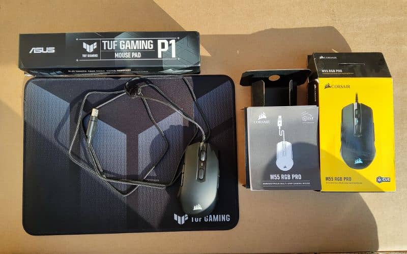 Corsair M55 RGB Pro Gaming mouse + FREE Asus Tuf P1 mousepad 3