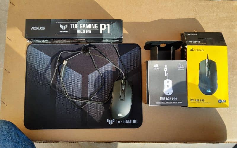 Corsair M55 RGB Pro Gaming mouse + FREE Asus Tuf P1 mousepad 4