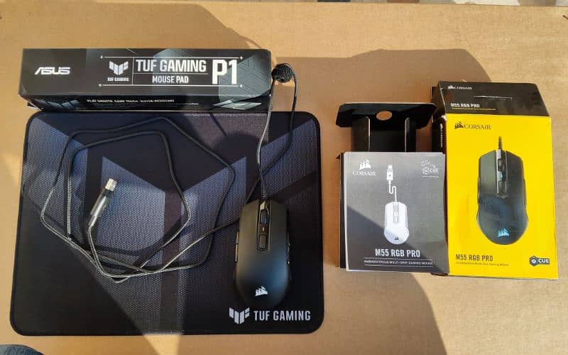 Corsair M55 RGB Pro Gaming mouse + FREE Asus Tuf P1 mousepad 6