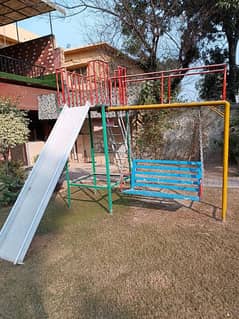 heavy metal swing with slide