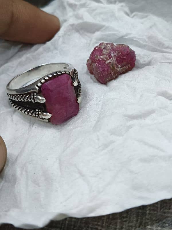 natural ruby /rough ruby /ruby ring 1