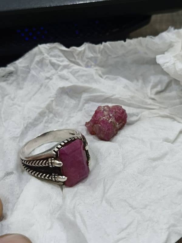 natural ruby /rough ruby /ruby ring 2